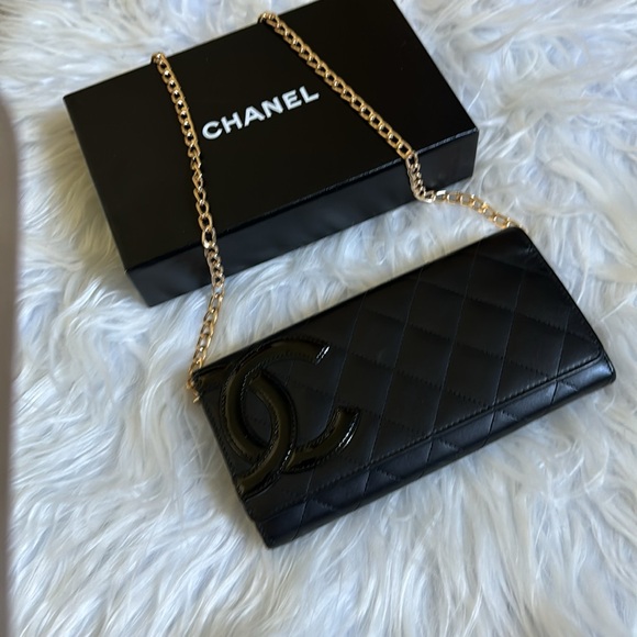 Chanel Long Clutch/ Leather Wallet! Black Quilted CC Full Inclusion EUC! - Picture 16 of 17